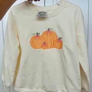 Charming Cream Pumpkin Kids Sweater
